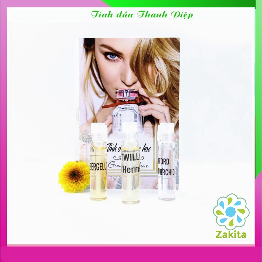 (Tự chọn) Test lăn 1ml dùng thử Tinh dầu nước hoa Dubai Pháp đậm Zakita