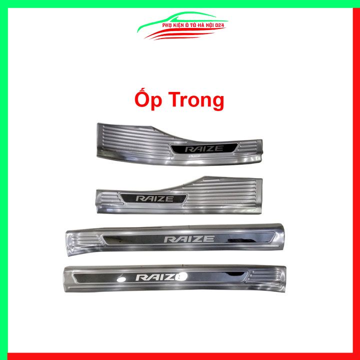 Bộ nẹp bước chân inox ô tô Raize 2021-2023 chống trầy làm đẹp ô tô