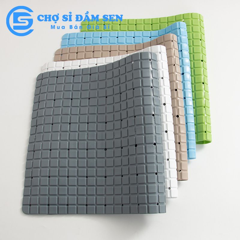 Thảm nhà tắm ô vuông chống trượt, thảm nhựa lót phòng vệ sinh chống trơn trượt an toàn G399-Thamovuong