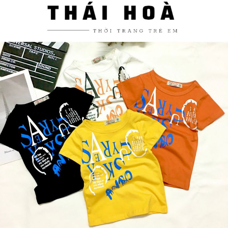 Áo thun in hình độc đáo cho bé trai  COTTON 4 CHIỀU  áo phông trẻ em trai chất liệu vải mềm mại không thô ráp