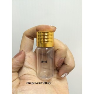 Chai nhựa nắp vàng 10ml