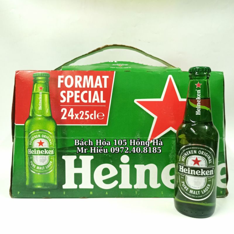 [Hỏa tốc] Bia Heineken Pháp thùng 24 chai 250ml