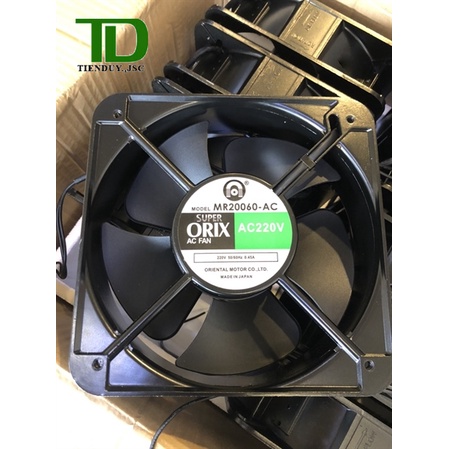 Quạt hút  200x200x60mm ORIX nhật bản thông gió hút mùi tản nhiệt bảo hành 12 tháng