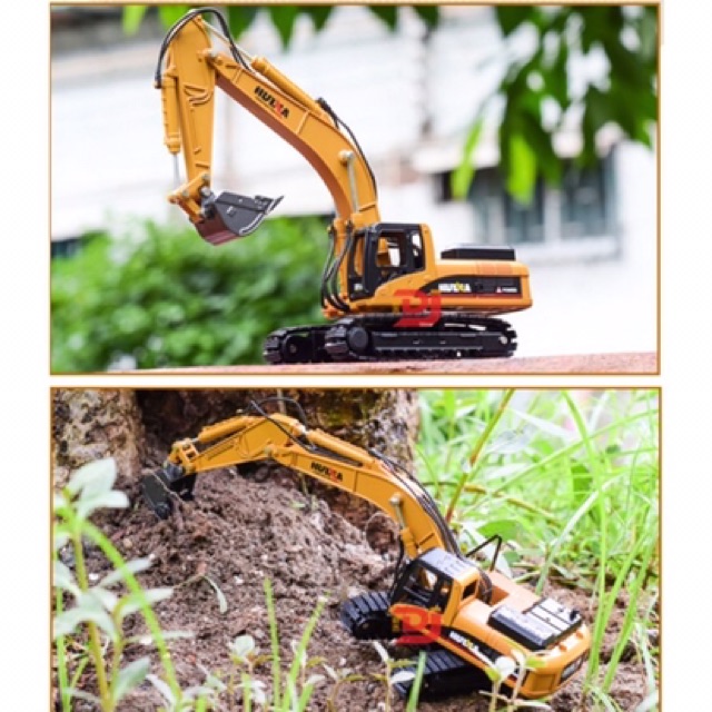 Mô hình máy xúc máy xúc đồ chơi trẻ em HUINA