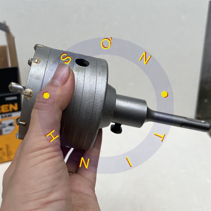 Mũi khoan lỗ khoét lỗ tường bê tông 80mm TOLSEN 75894