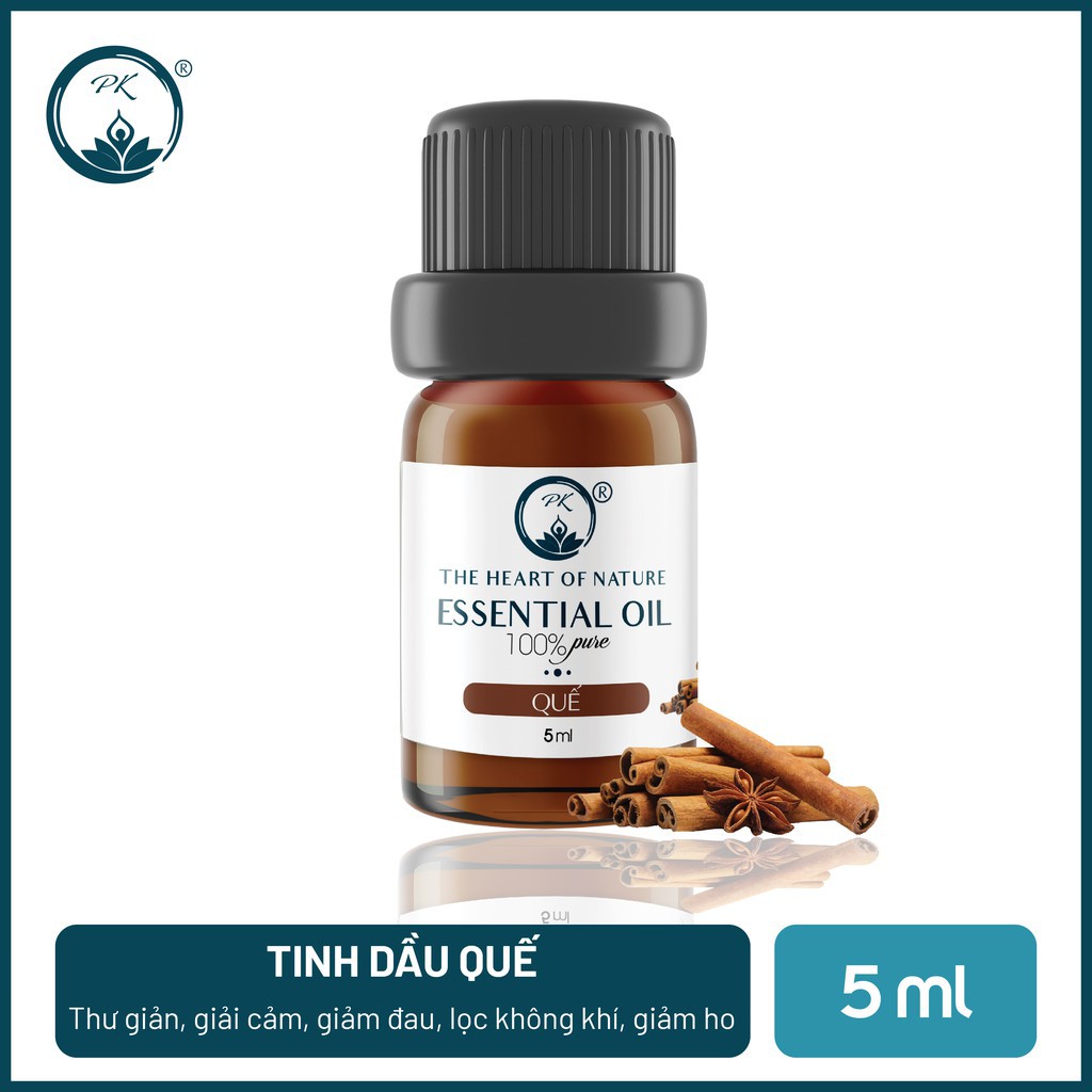 [GIÁ DÙNG THỬ] Tinh dầu cao cấp Quế PK 5ml, xông phòng, giảm mỡ bụng