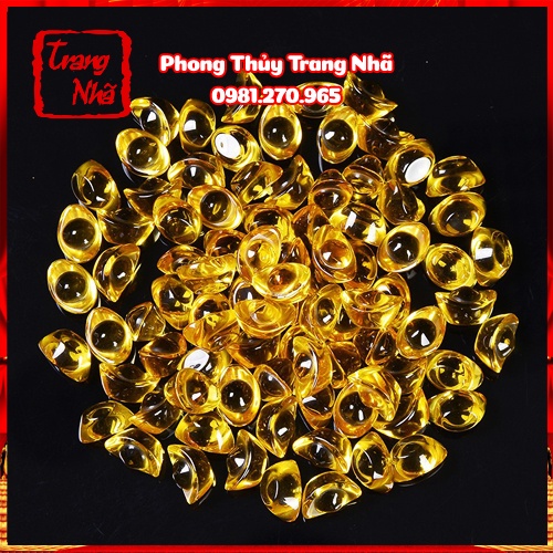 Combo 10 thỏi Kim Nguyên Bảo size 1.4cm - phong thủy Thần Tài may mắn Tài Lộc