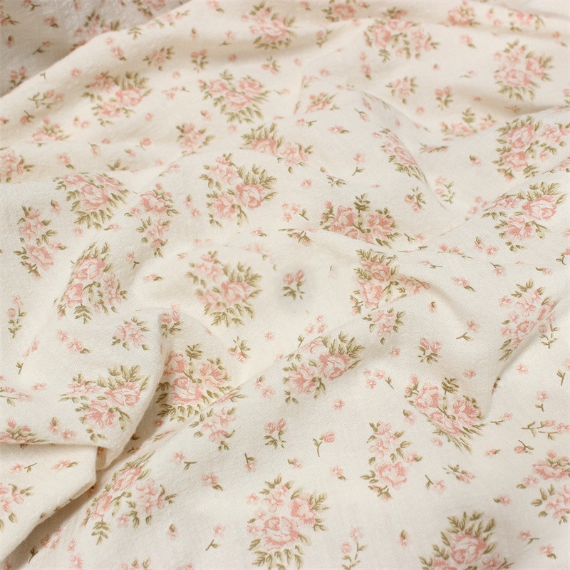 Vải cotton Mỏng Mềm Mại Thoáng Khí In Họa Tiết Hoa Nhỏ Cho Bé