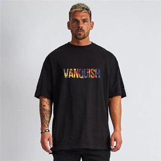 Áo Thun Gym VanQuish Oversize Form Rộng Tay Lở  Big Size Thun Cotton Xịn Đúng Form - Quanaogiasi0901.138.119