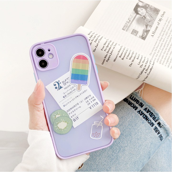 Ốp lưng iphone Kem Japan nhám viền nổi cong 5/5s/6/6plus/6s/6splus/7/7plus/8/8plus/x/xr/xs/11/12/pro/max/plus/promax | BigBuy360 - bigbuy360.vn