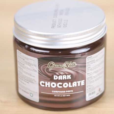 Sô Cô La Sệt Đen Cacao Talk 500gr - Sử Dụng Trực Tiếp, Trang Trí Bánh, Pha Chế Đồ Uống