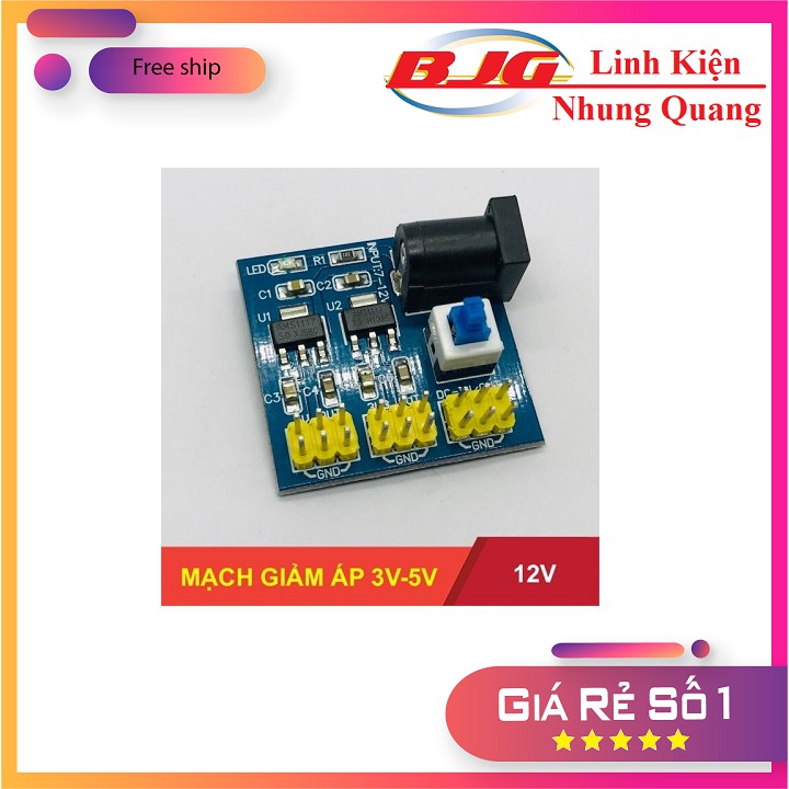 module hạ áp 12v xuống 5v và 3.3v