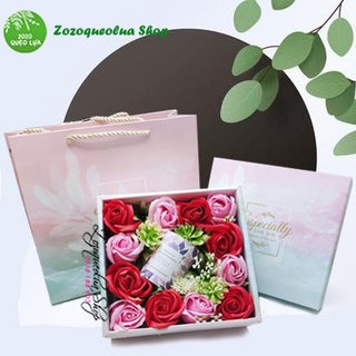 Hộp quà tặng ý nghĩa Nến thơm dành cho sinh nhật, lễ hội, 14/2, 8/3, 20/10, 20/11, gồm: Nến thơm, hoa sáp...