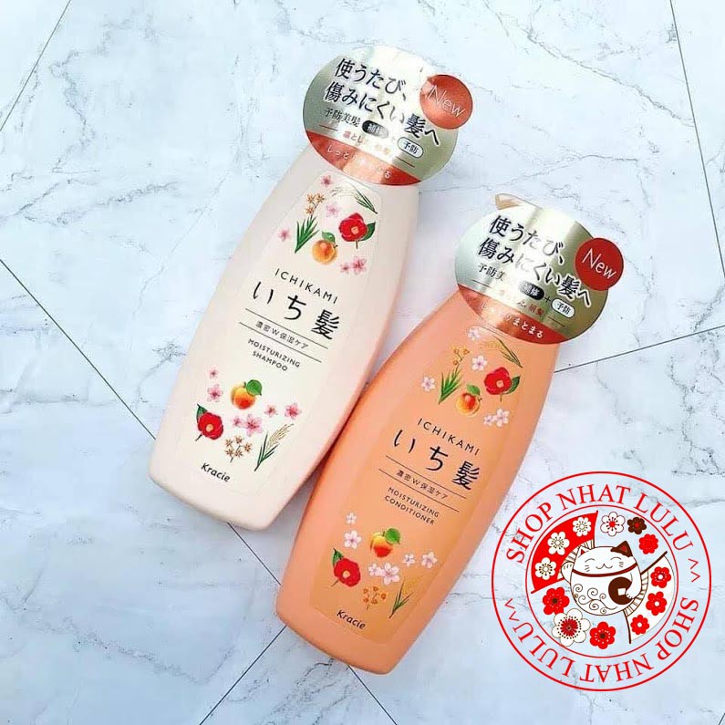 (MẪU MỚI) Dầu gội xả giảm rụng tóc Ichikami Nhật bản (ĐỦ MÀU HỒNG, ĐEN TRẮNG, CAM) _shopnhatlulu