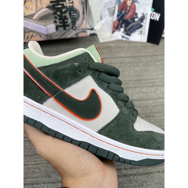 GIÀY SB LOW STEAMBOY KATSHU GREEN RÊU DA LỘN