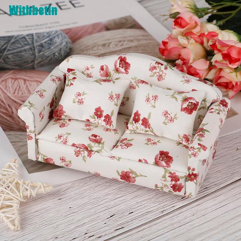 Ghế Sofa Phong Cách Vintage Cho Nhà Búp Bê Tỉ Lệ 1: 12