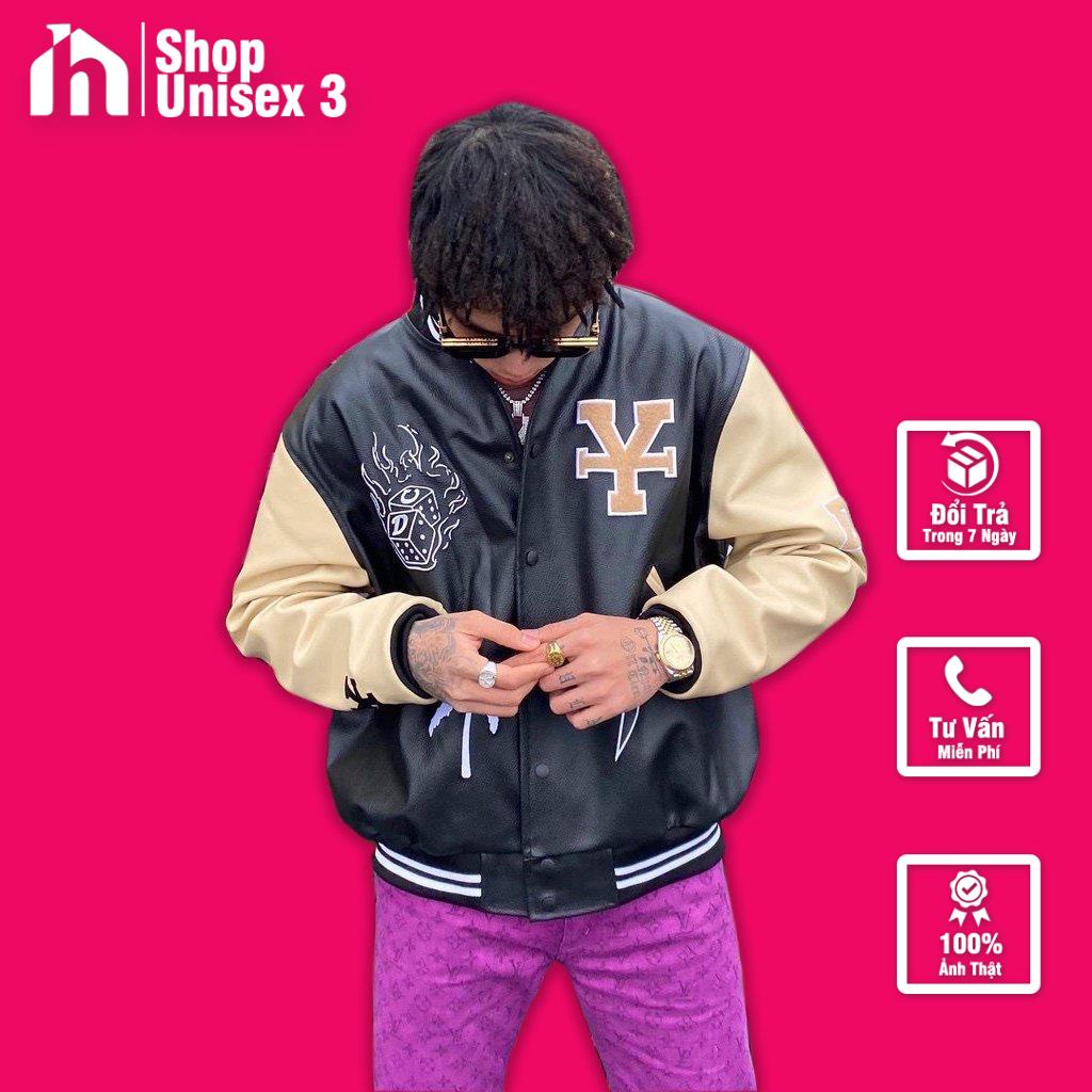 ÁO KHOÁC BOMBER Dirty Coins BẢN DA THÊU NAM NỮ MẶC CỰC CHẤT