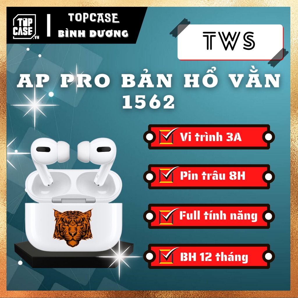 Tai nghe Bluetooth không dây AP PRO Hổ Vằn 1562M  vi trình 3A,pin trâu 8h,đầy đủ tính năng -TOPCASE BÌNH DƯƠNG