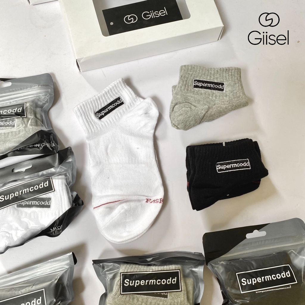 Tất vớ cao cổ ngắn mắt cá chân nam nữ COMBO 5 ĐÔI cotton co giãn kháng khuẩn khử mùi thoáng khí