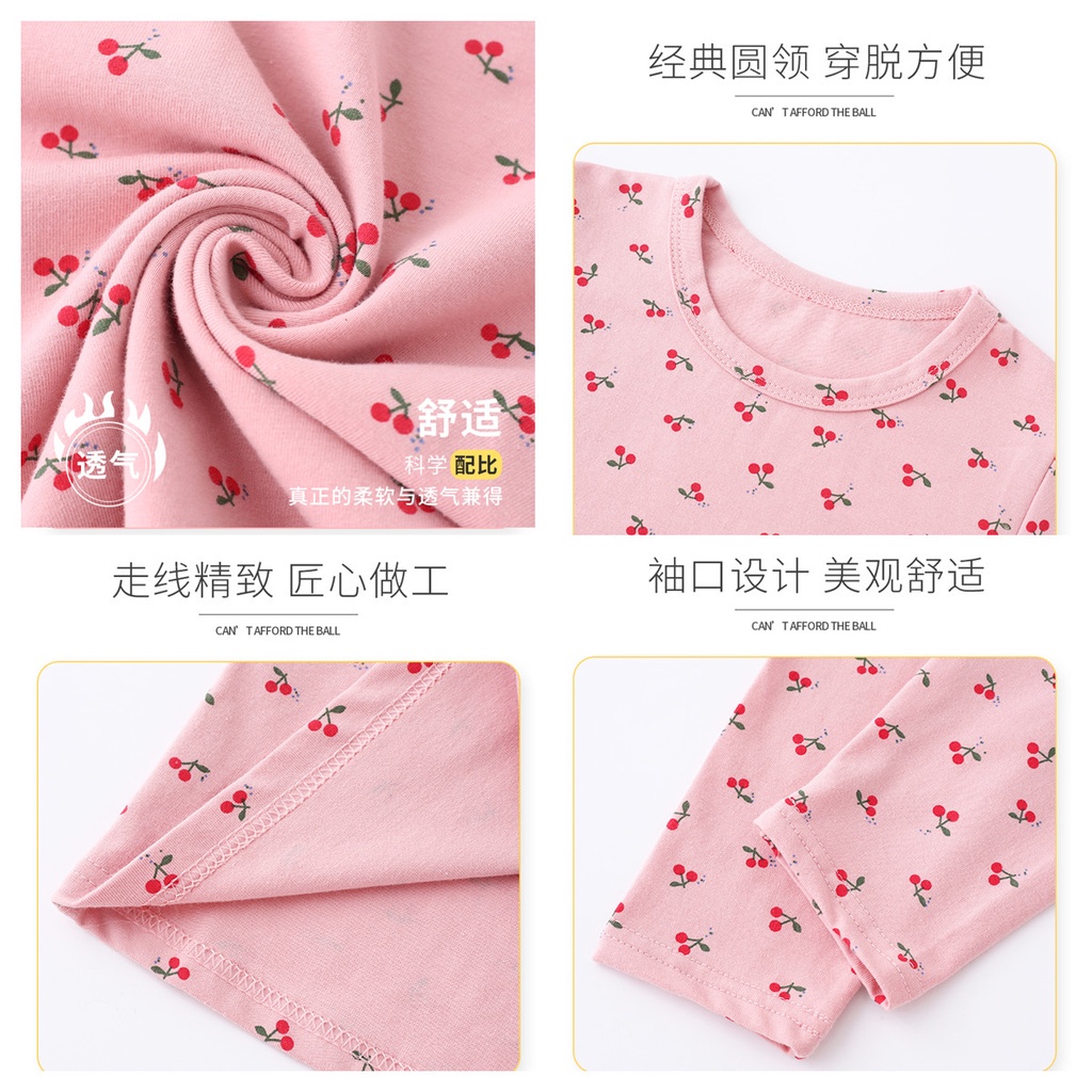 Bộ Đồ Ngủ Pijama Tay Dài Dễ Thương Cho Bé 100-160cm