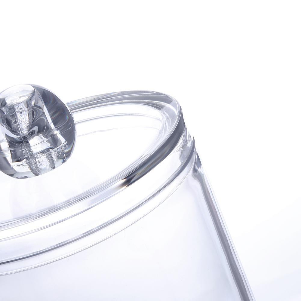 Hộp Đựng Tăm Bông Và Bông Tẩy Trang Hai Tầng Dày Hai Lớp Màu Trong Suốt Tiện Dụng