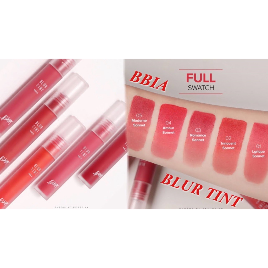 [Chính Hãng] Son Kem Bbia Blur Tint Version 2 - Love Series (4 màu) | BigBuy360 - bigbuy360.vn