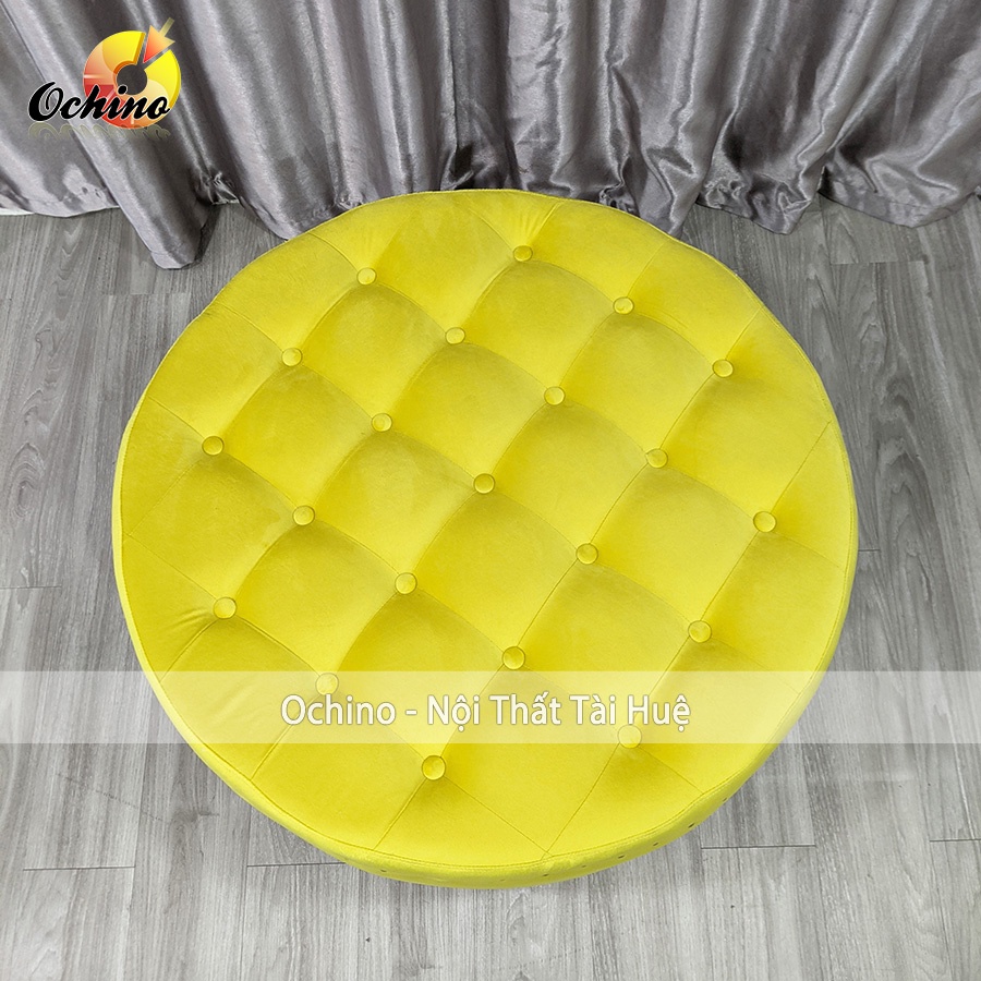 Đôn Tròn Cách Điệu Chân Vàng Cao Cấp Cao 45 Đk 80 ( Đủ Màu)