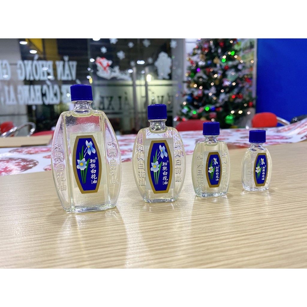 Dầu Gió Bạch Hoa HONGKONG Chính Hãng Xoa Bóp Nước Trắng Hoe Hin White Flower Embrocation Oil