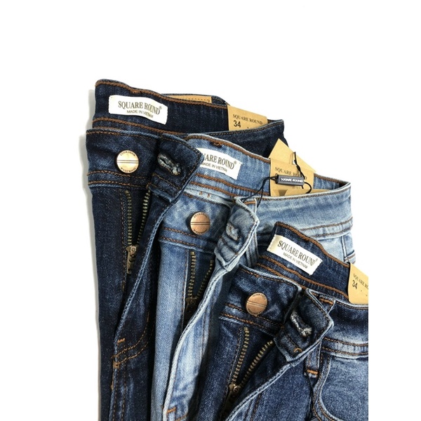 Quần Jean Nữ Baggy Lưng Cao Square chất jean dày dặn co giãn thoải mái phom tôn dáng