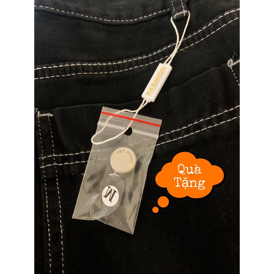 Quần jean nữ ống rộng lưng cao quần bò dáng suông cao cấp chất đẹp- Mã GD61