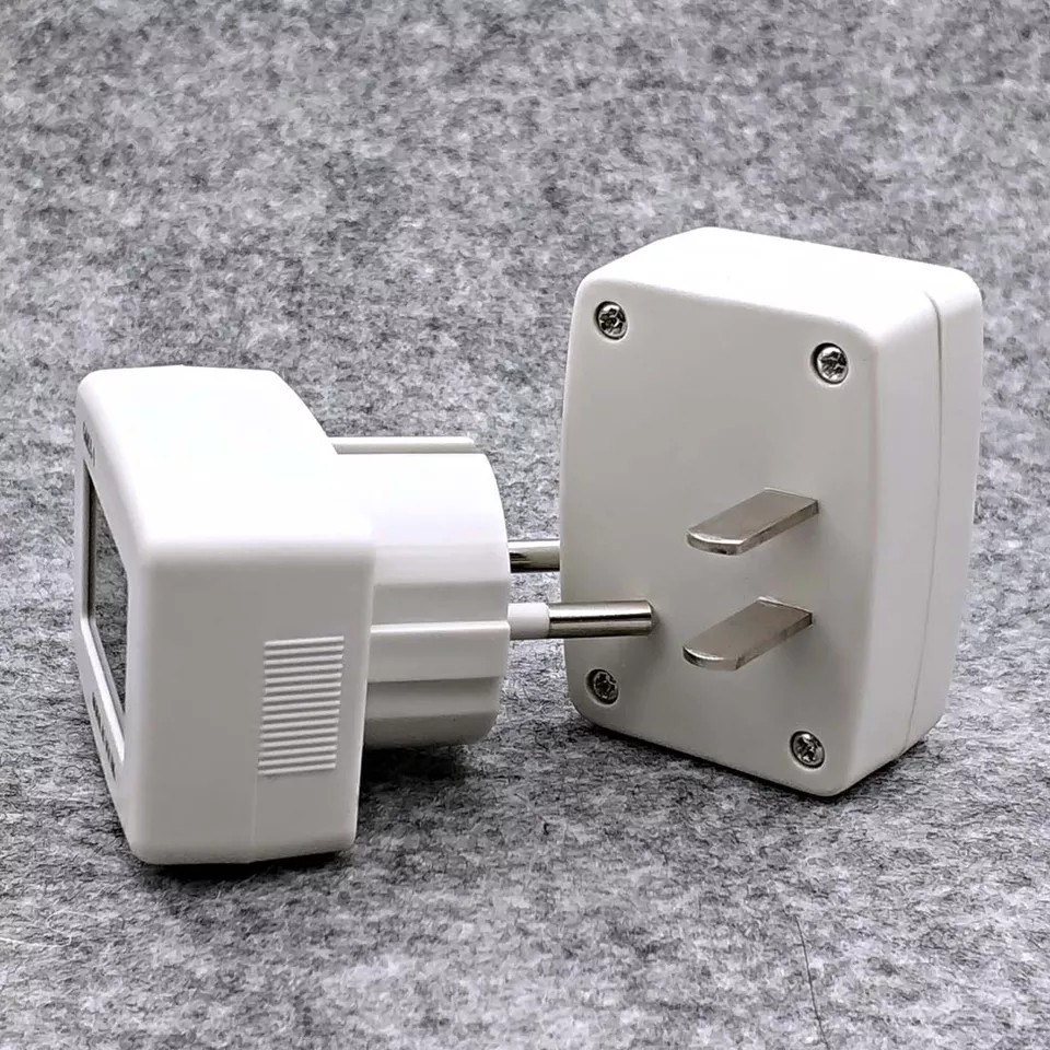 Vôn kế điện tử DM55-1 AC 80-300V đầu cắm EU US US điện áp 110-220V có màn hình LCD