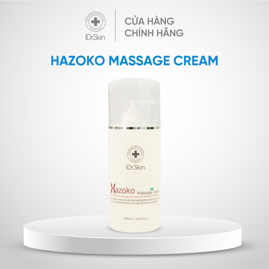 Kem massage mặt iDr.Skin Hazoko Massage Cream làm sạch và dưỡng ẩm 500ml