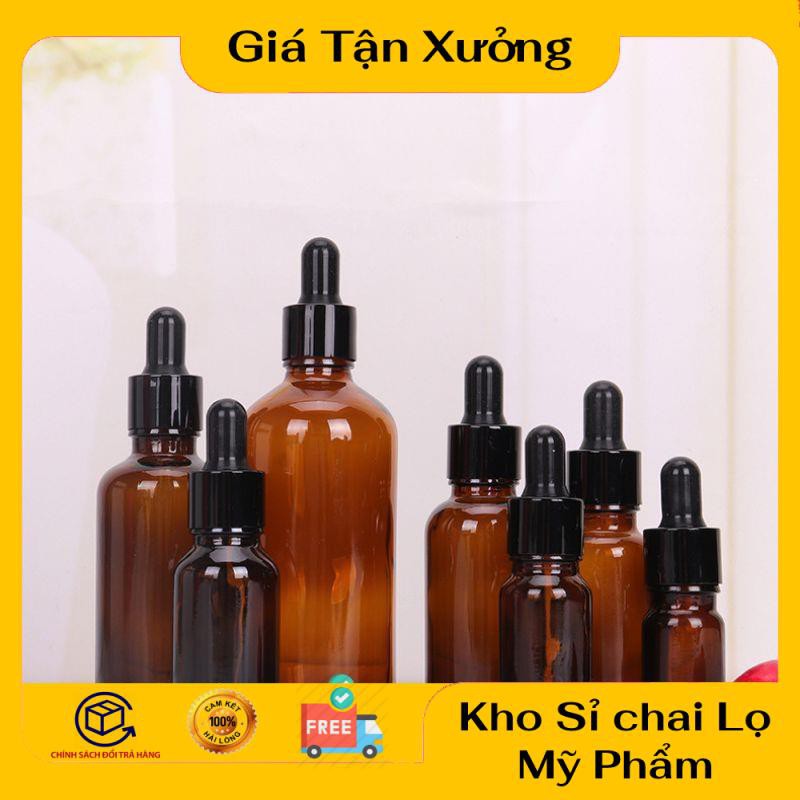 [15ml/20ml] Chai lọ đựng tinh dầu bóp giọt Khoen Đen / chai lọ chiết mỹ phẩm