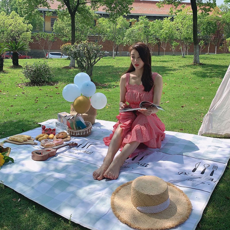 [Họa Tiết Đẹp] Bạt/Thảm Trải cắm trại, đi phượt, picnic bằng vải Oxford chống thấm gấp gọn có quai xách cao cấp. | BigBuy360 - bigbuy360.vn