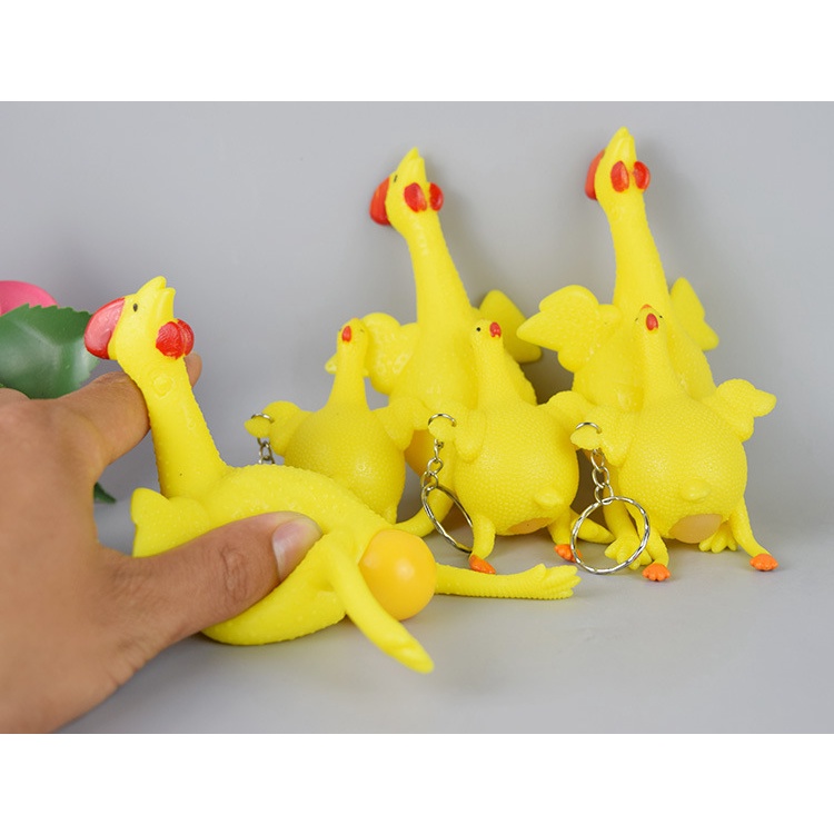 Móc khóa GÀ ĐẺ TRỨNG squishy mochi giải trí mềm mịn siêu đàn hồi ngộ nghĩnh giải tỏa căng thẳng