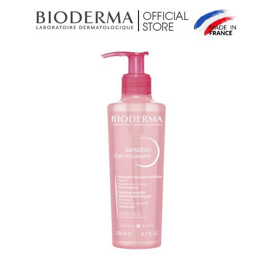 Gel Rửa Mặt Bioderma Sensibio Gel Moussant Tạo Bọt Cho Da Nhạy Cảm 100ml 200ml