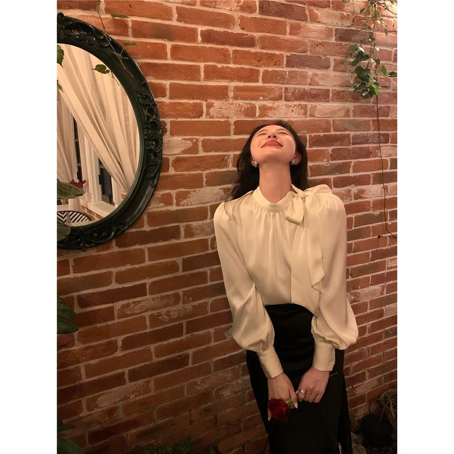 [MURIOKI] Áo Sơ Mi Tay Dài Phong Cách Thời Trang Pháp Mới 2022 Dành Cho Nữ