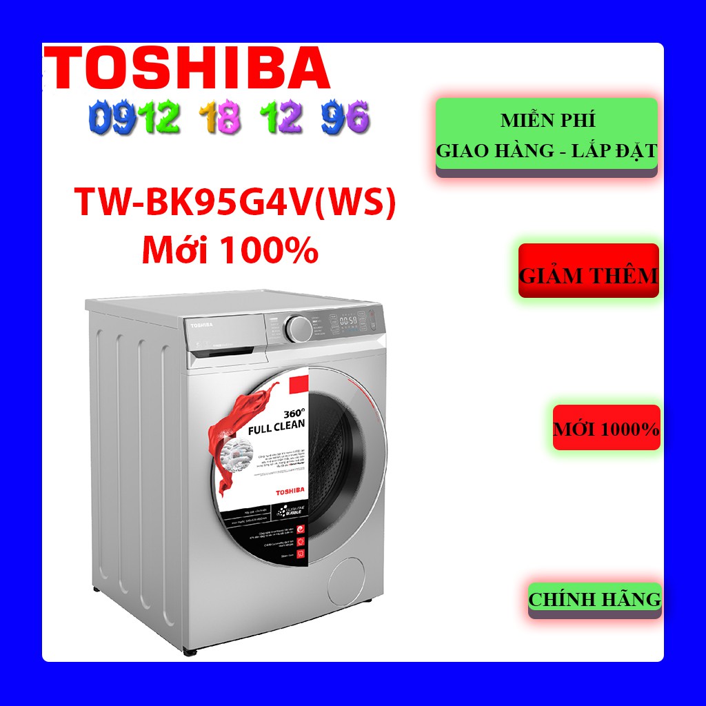 FREE _Máy giặt Toshiba TW-BK95G4V(WS) Inverter 8.5 Kg