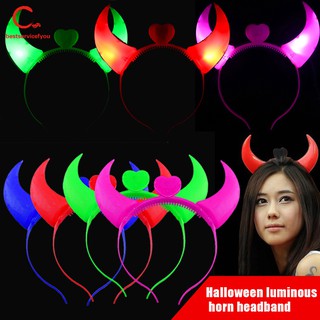 Băng đô đèn LED hình sừng ác quỷ cho mùa Halloween