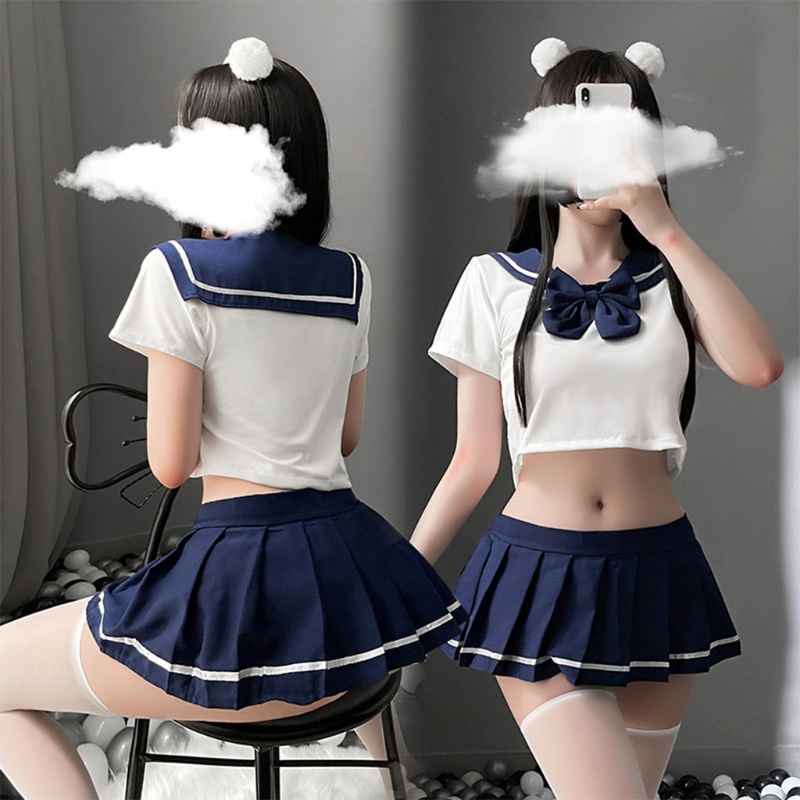 Bộ Đồng Phục Học Sinh Hóa Trang Lolita Gợi Cảm Phong Cách Nhật Bản