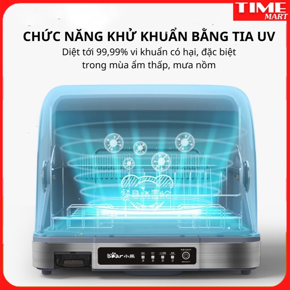 [CHÍNH HÃNG] Máy sấy Xiaomi, khử trùng bát bằng đũa bằng tia UV Viomi ZTP55A 60L [TIME_MART siêu thị tiện ích gia đình]