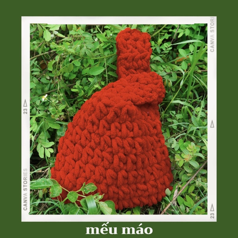 Túi len móc knot bag - crochet by Mếu máo