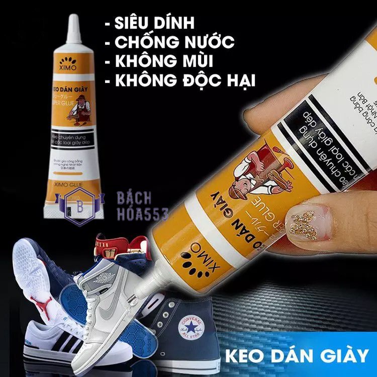 Keo dán giầy siêu dính dùng nhiệt trong suốt Ximo 60ml