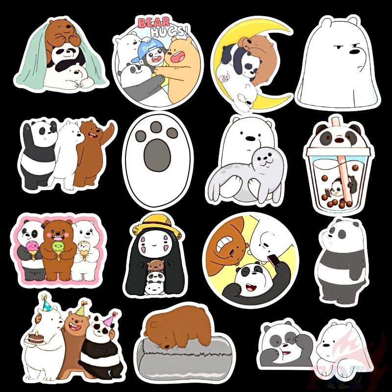 100Pcs/Set ❉ We Bare Bears - Series 05 Cartoon TV Shows Stickers ❉ Waterproof DIY Fashion Decals Doodle Stickers