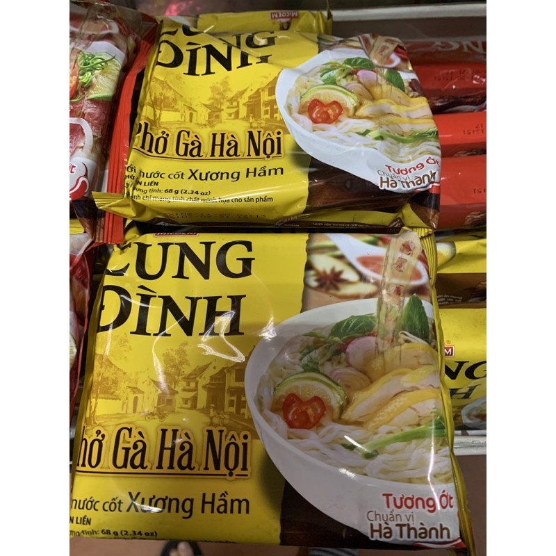 Combo 5 gói Phở bò, gà Cung Đình 68g