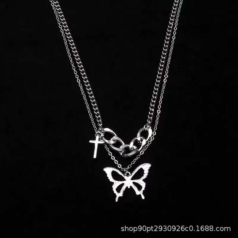 Vòng cổ choker mặt hình bướm / thánh giá phong cách thời trang đường phố cho nữ