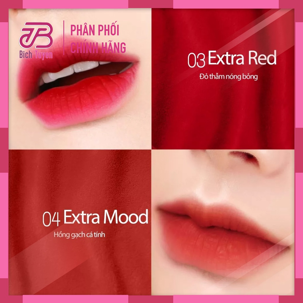 Màu 04 - Son kem lì Bbia Last Velvet Lip Tint No.04 Extra Mood -  Cam Đào - Son Bbia last velvet Extra Mood 04 - Cam Đào