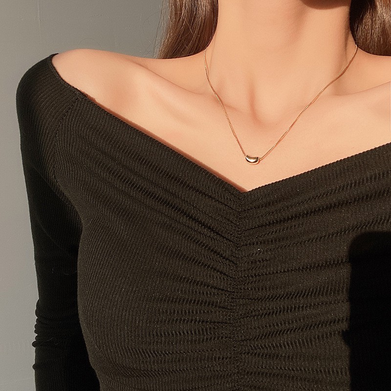 Dây chuyền nữ Novset, vòng cổ nữ hạt đậu may mắn Lucky Bean