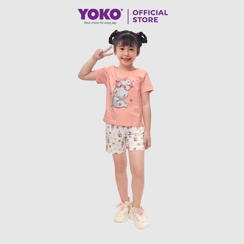 Bộ Quần Áo Thun Tay Ngắn Bé Gái (1-9 Tuổi) YOKO KID’S FASHION 21252G