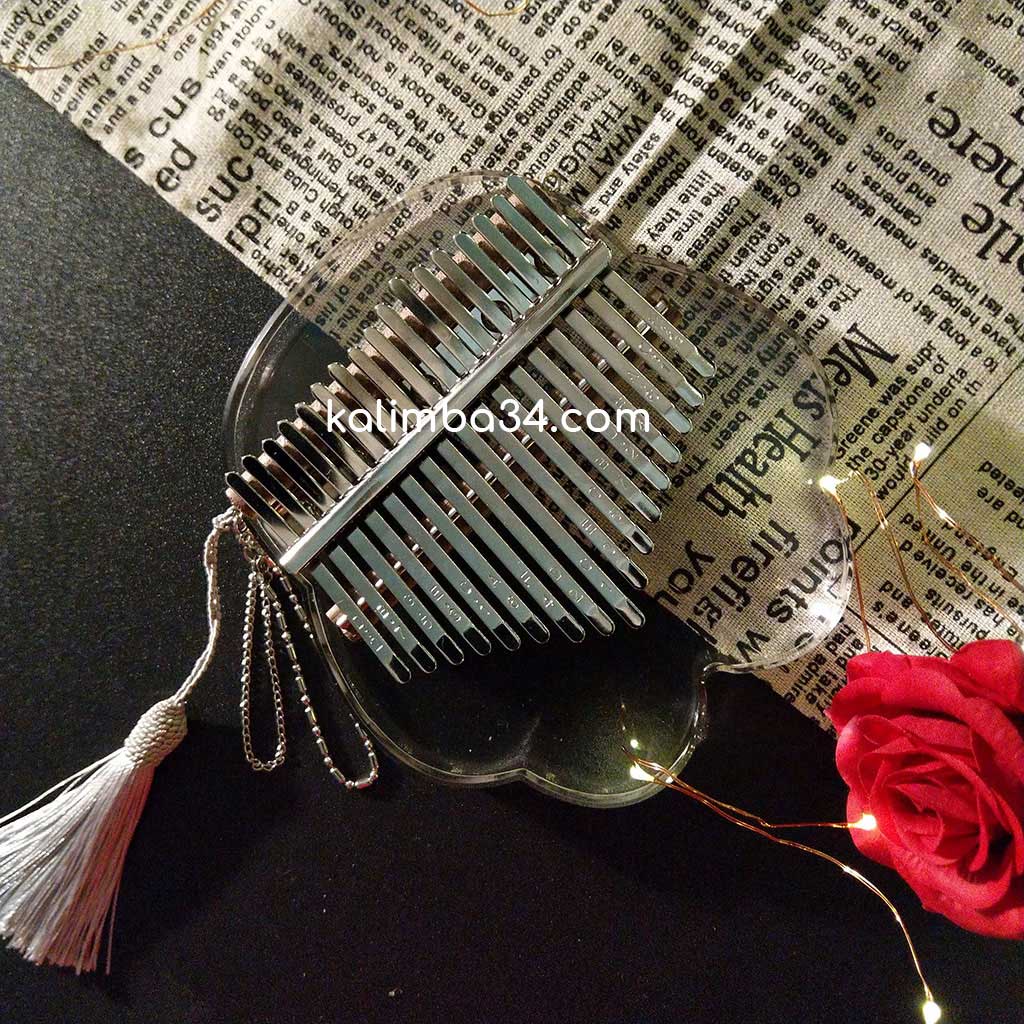 Đàn kalimba 17 phím trong suốt QUYNHLEMO, Kalimba trong suốt hình chân mèo, phụ kiện hấp dẫn với deal sốc